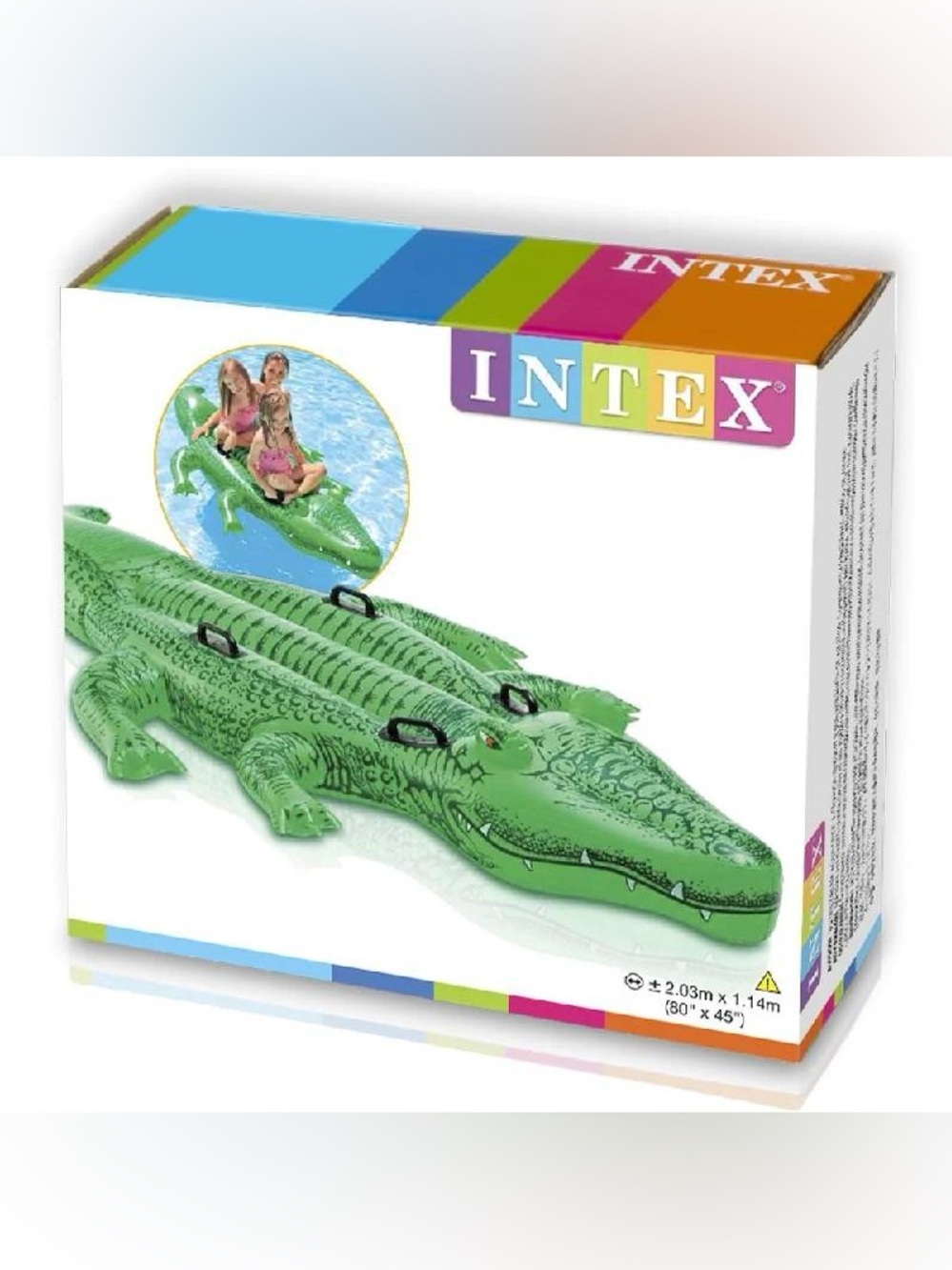 NEW GIANT Oversized Gator Alligator Ride On Inflatable Float Pool Toy 80”
Intex - Picture 4 of 9